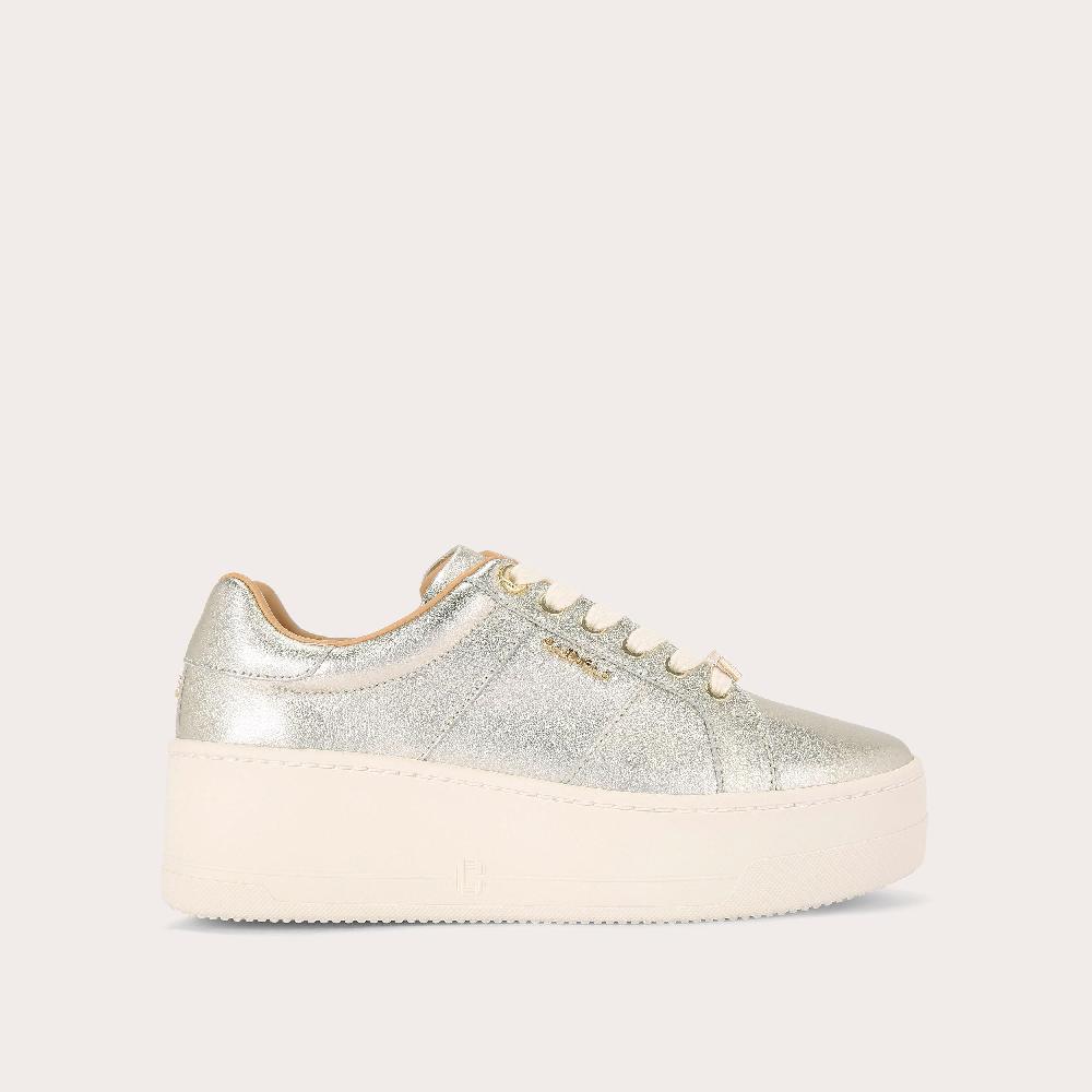 carvela CONNECTED Silver Lace Up Trainers by CARVELA