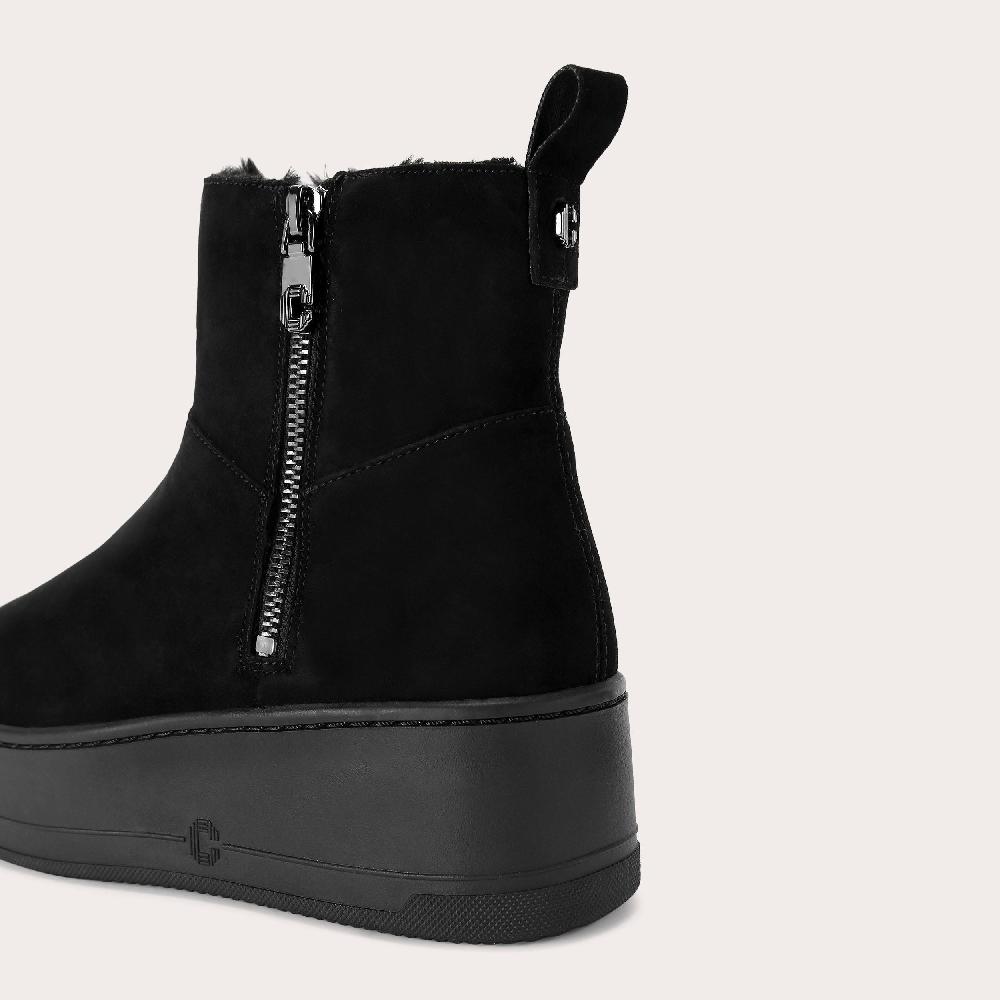 Carvela CONNECTED ZIP CHELSEA Black Suede Ankle Boot By CARVELA