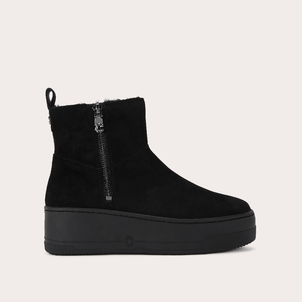 carvela CONNECTED ZIP CHELSEA Black Suede Ankle Boot by CARVELA