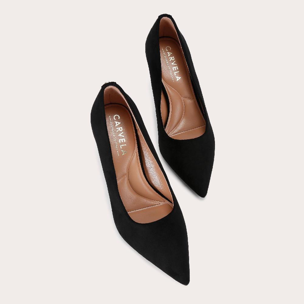 Carvela CORLETTA COURT Black Microsuede Court Heel By CARVELA