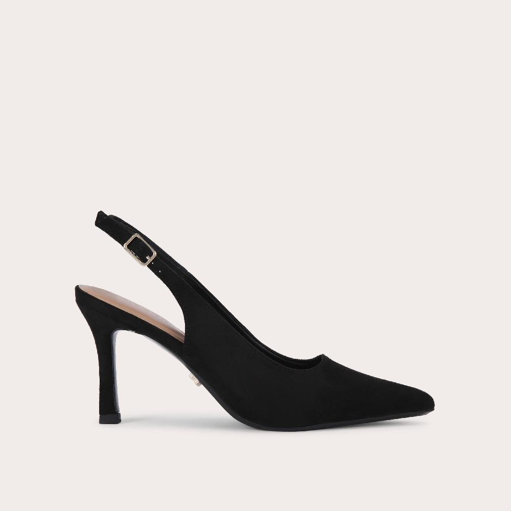 carvela CORLETTA SLING COURT Black Microsuede Heel by CARVELA