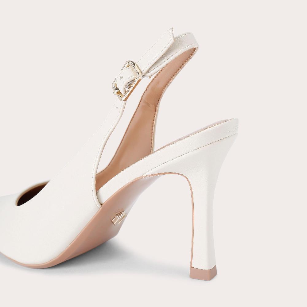 Carvela CORLETTA SLING COURT Bone Leather Alternative Sling Back Heel By CARVELA