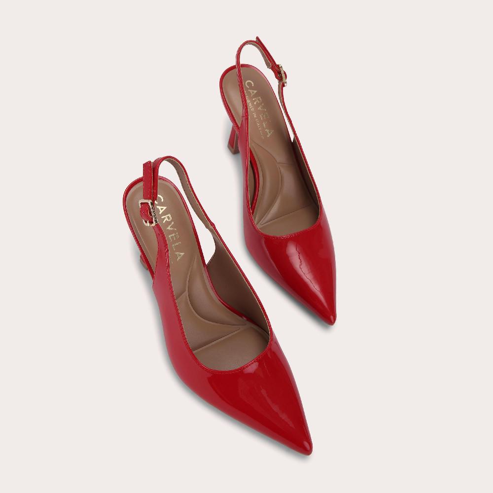 Carvela CORLETTA SLING COURT Red Patent Slingback Heel By CARVELA