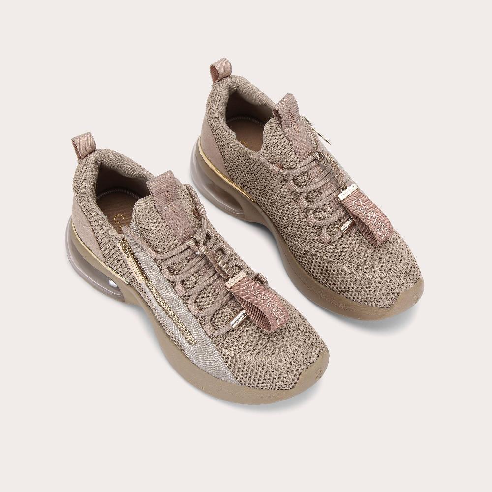 Carvela COSMIC BUBBLE SNEAKER Taupe Fabric Trainers By CARVELA