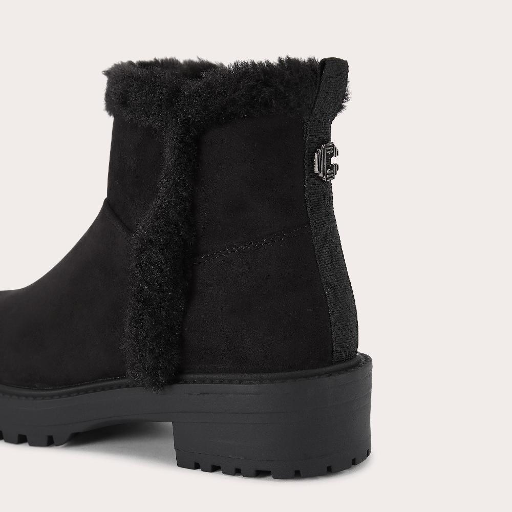 Carvela COSY ANKLE Black Microsuede Ankle Boot By CARVELA