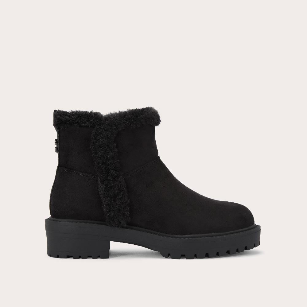 carvela COSY ANKLE Black Microsuede Ankle Boot by CARVELA