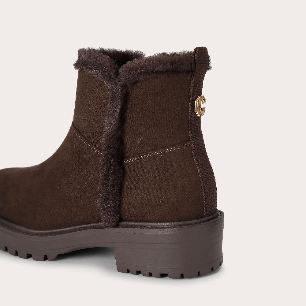 Carvela COSY ANKLE Brown Fabric Ankle Boot By CARVELA