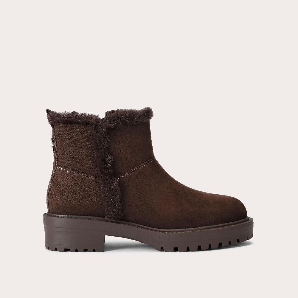 carvela COSY ANKLE Brown Fabric Ankle Boot by CARVELA