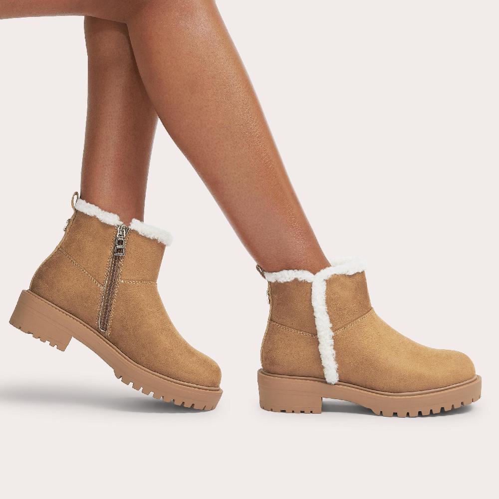 Carvela COSY ANKLE Tan Microsuede Ankle Boot By CARVELA