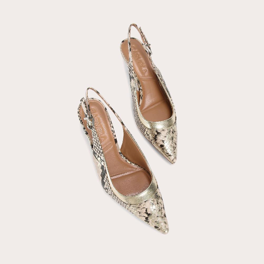 Carvela COUNTESS Snake Print Slingback Heels By CARVELA