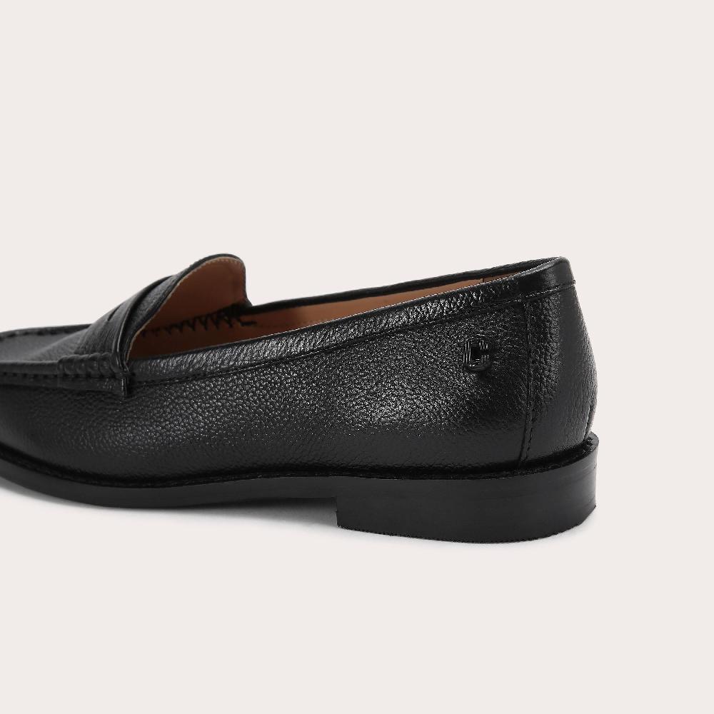 Carvela CRACKLE Black Textured Leather Loafers By CARVELA COMFORT