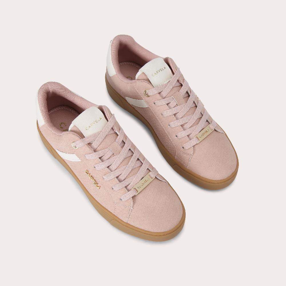 Carvela DAZE GUM Pink Snake Lace Up Trainer By CARVELA