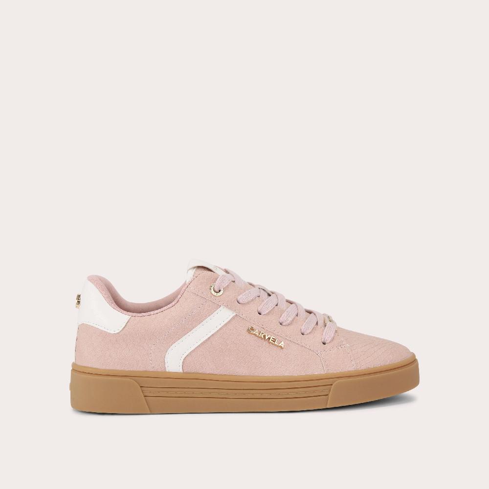 carvela DAZE GUM Pink Snake Lace Up Trainer by CARVELA