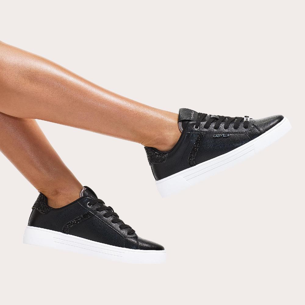 Carvela DAZE JEWEL Black Crystal Trainers By CARVELA