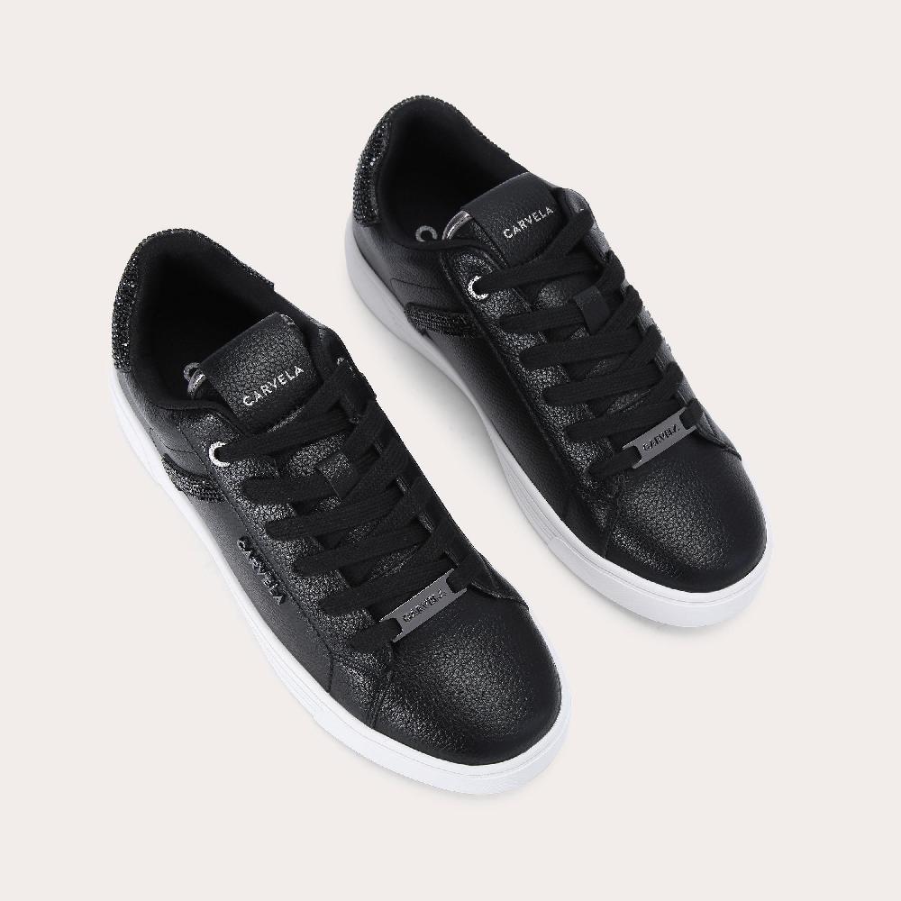 Carvela DAZE JEWEL Black Crystal Trainers By CARVELA
