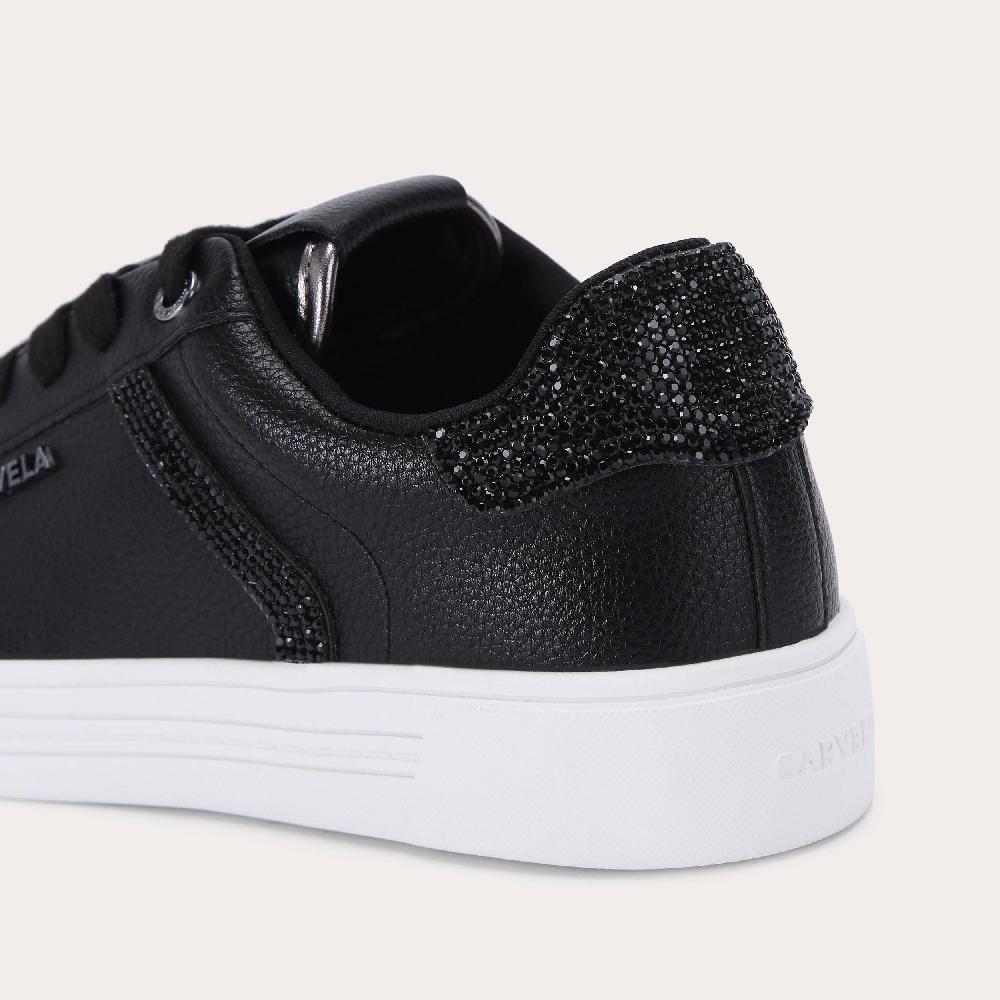 Carvela DAZE JEWEL Black Crystal Trainers By CARVELA