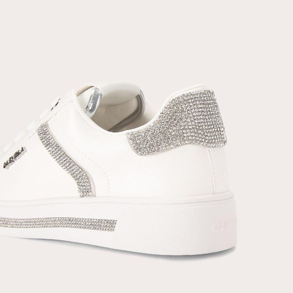 Carvela DAZE JEWEL White Lace Up Trainers By CARVELA