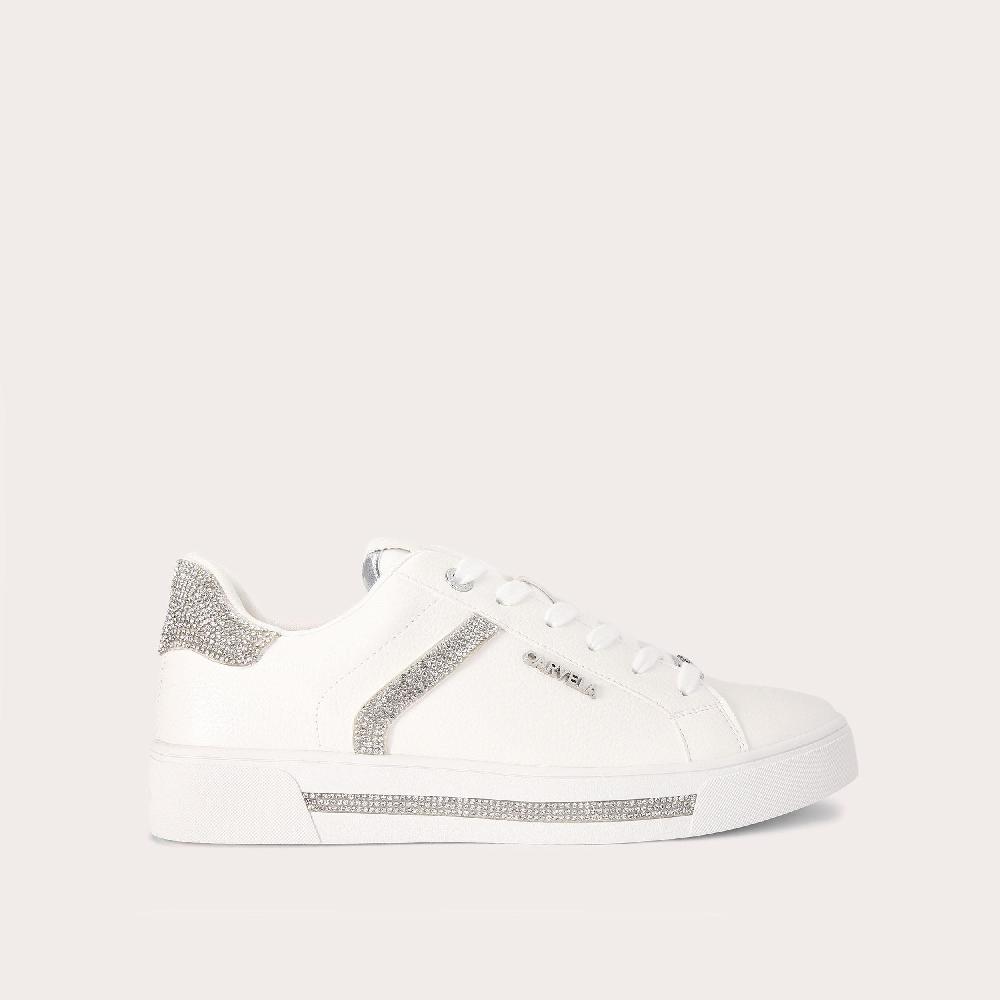 carvela DAZE JEWEL White Lace Up Trainers by CARVELA