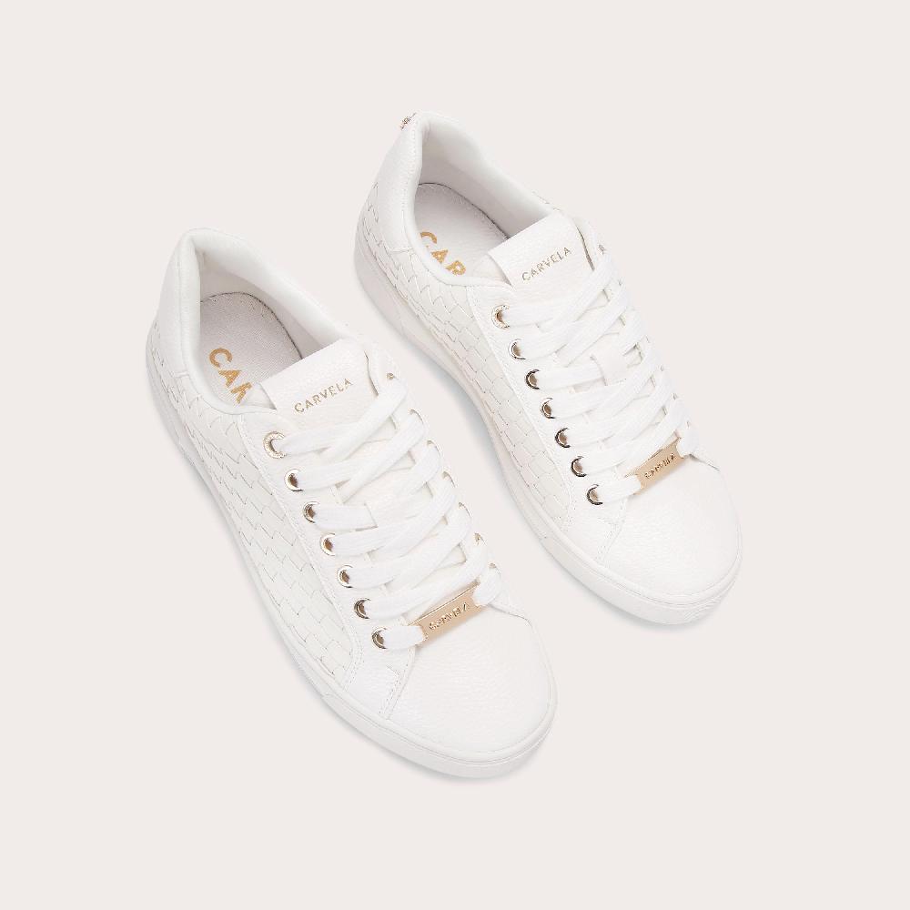 Carvela DAZE WEAVE White Leather Trainer By CARVELA