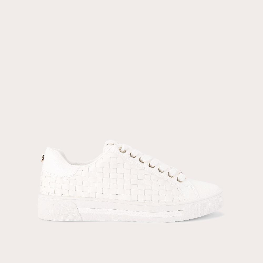 carvela DAZE WEAVE White Leather Trainer by CARVELA