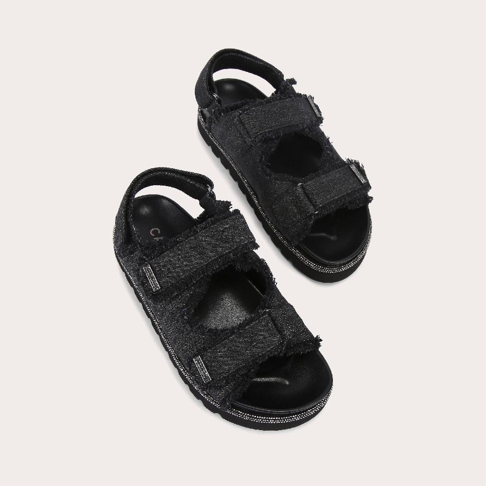 Carvela DAZZLE SANDAL Black Denim Crystal Sandal By CARVELA