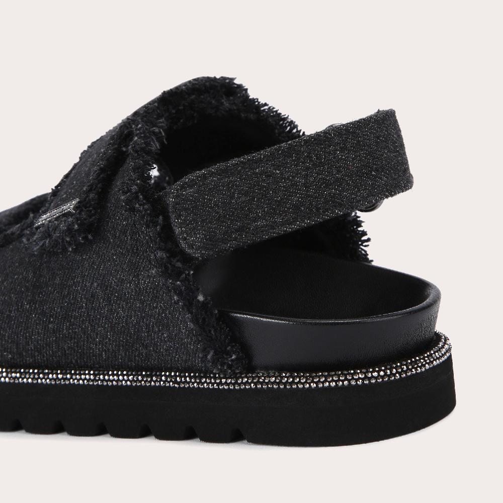 Carvela DAZZLE SANDAL Black Denim Crystal Sandal By CARVELA
