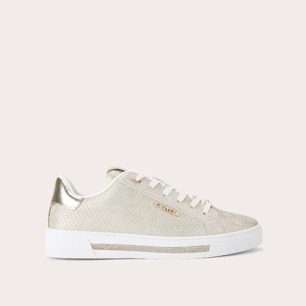 carvela DIAMOND Gold Snake Print Trainer by CARVELA