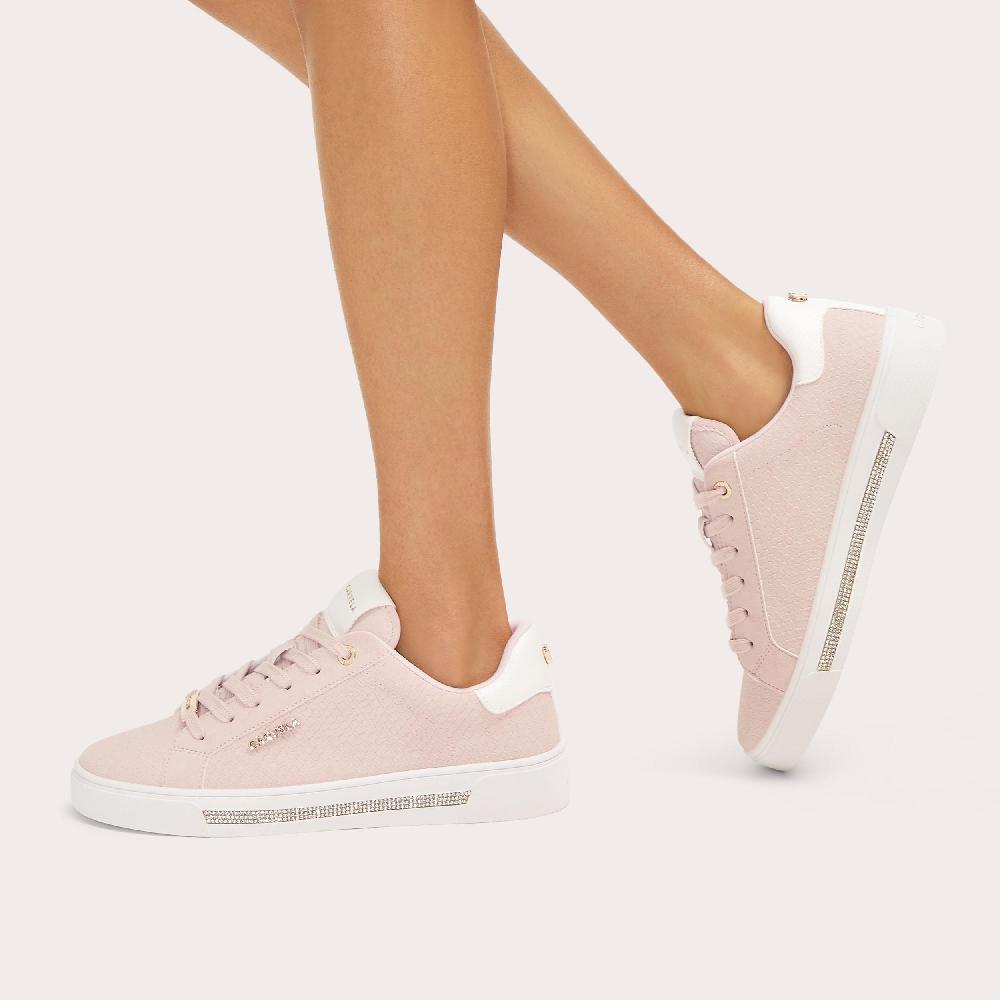 Carvela DIAMOND Pale Pink Snake Print Trainer By CARVELA