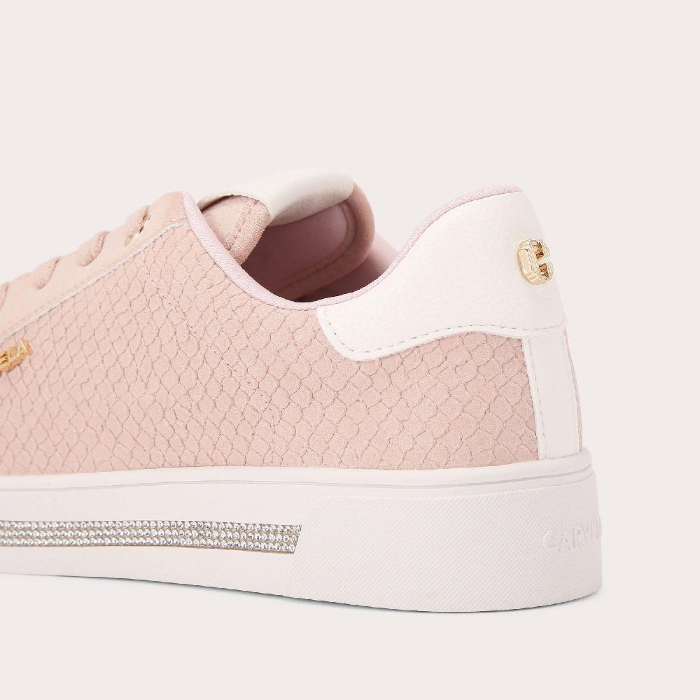 Carvela DIAMOND Pale Pink Snake Print Trainer By CARVELA