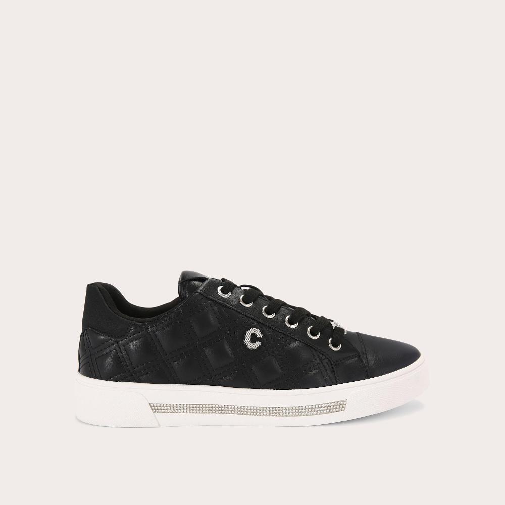 carvela DIAMOND QUILT Black Lace Up Trainer by CARVELA