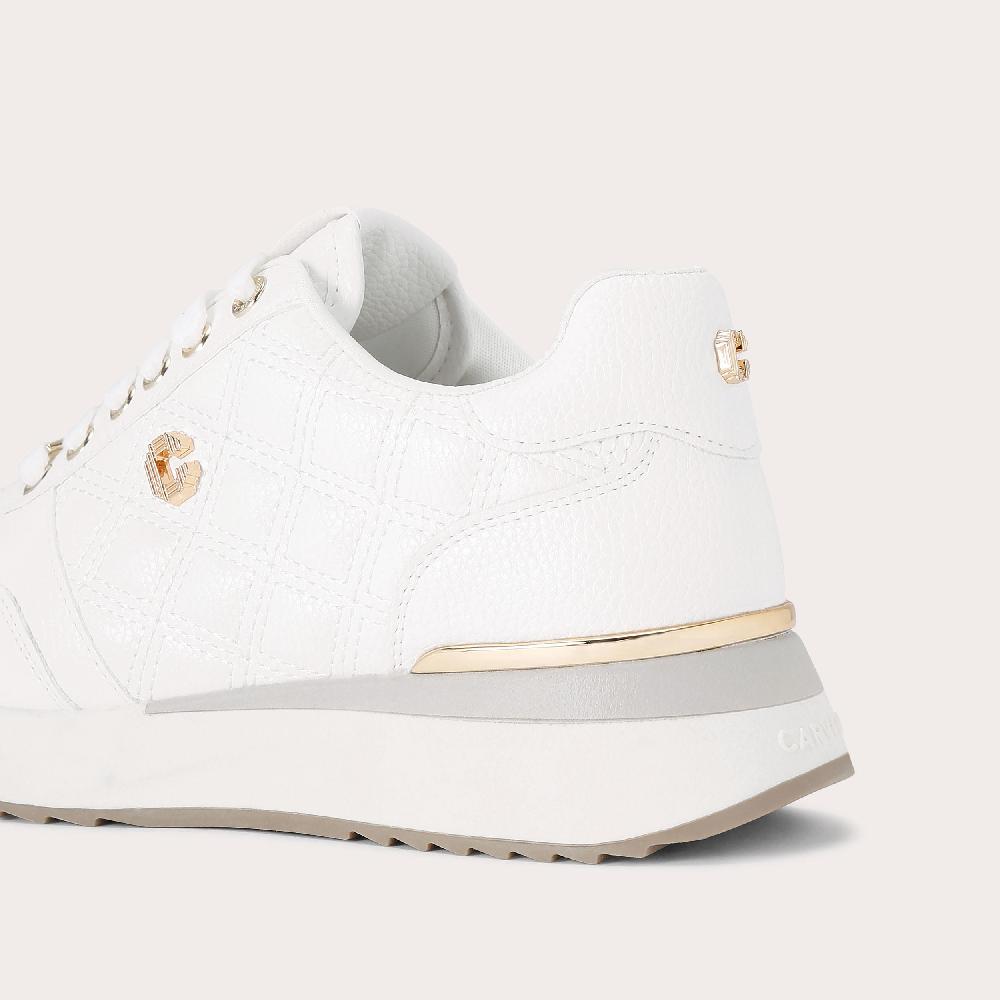 Carvela DIAMOND QUILT RUNNER Quilted Low Top Trainers By CARVELA