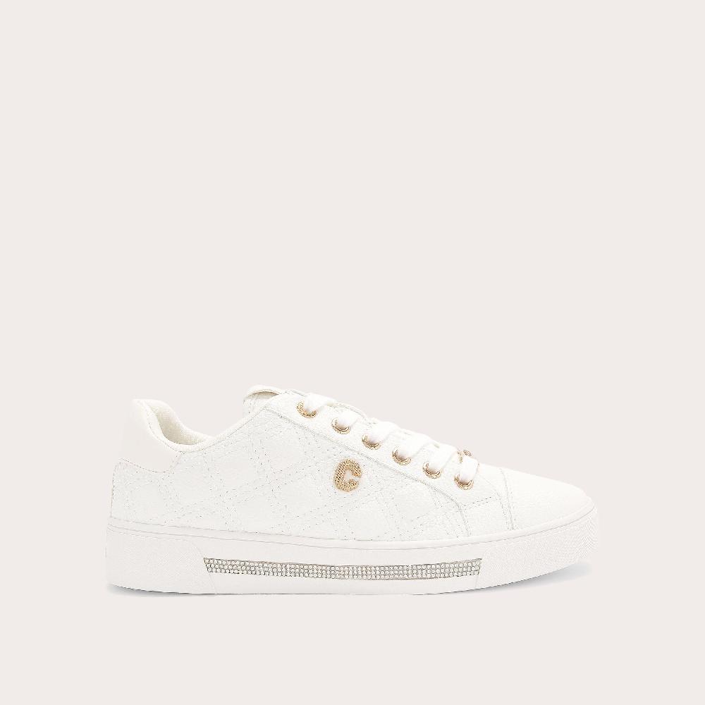 carvela DIAMOND QUILT White Quilted Trainers by CARVELA