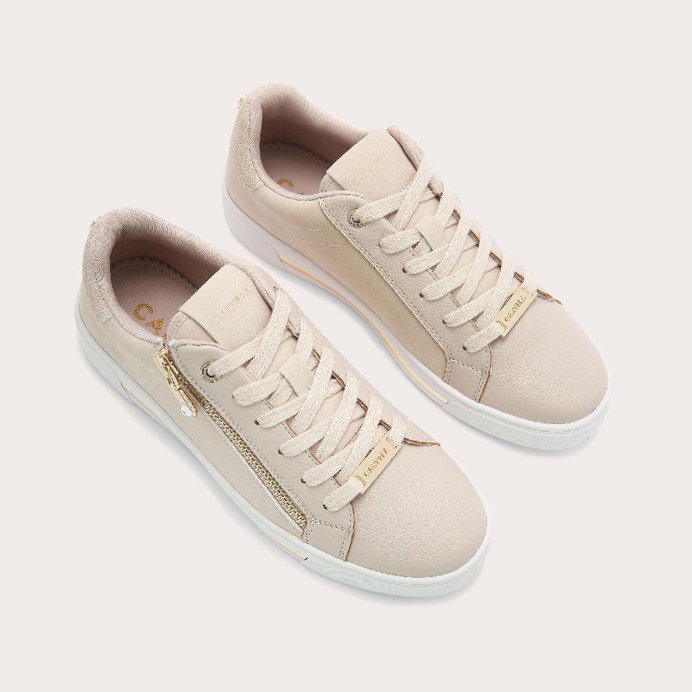 Carvela DIAMOND ZIP Beige Zip Up Trainer By CARVELA