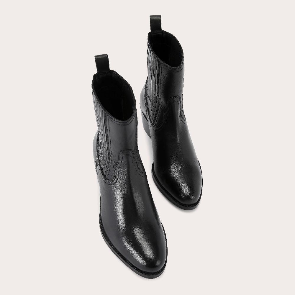 Carvela DOLLY WESTERN Black Leather Boots By CARVELA