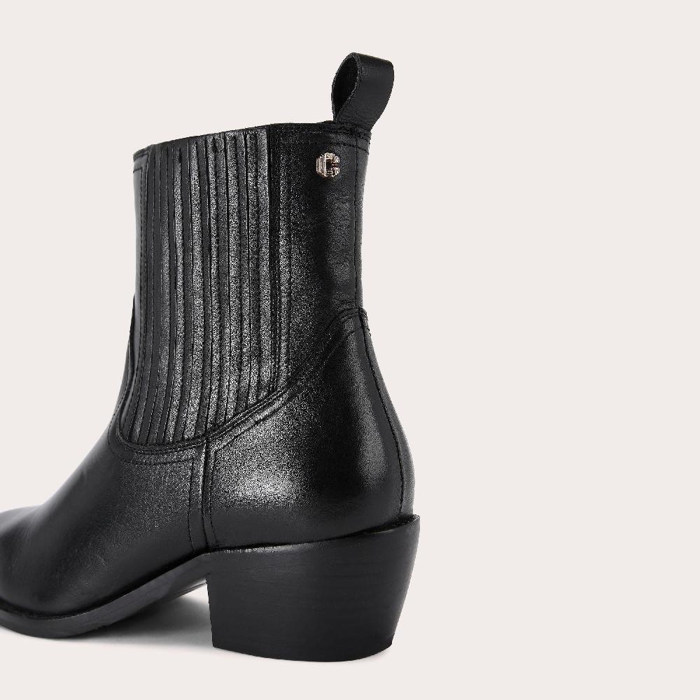 Carvela DOLLY WESTERN Black Leather Boots By CARVELA