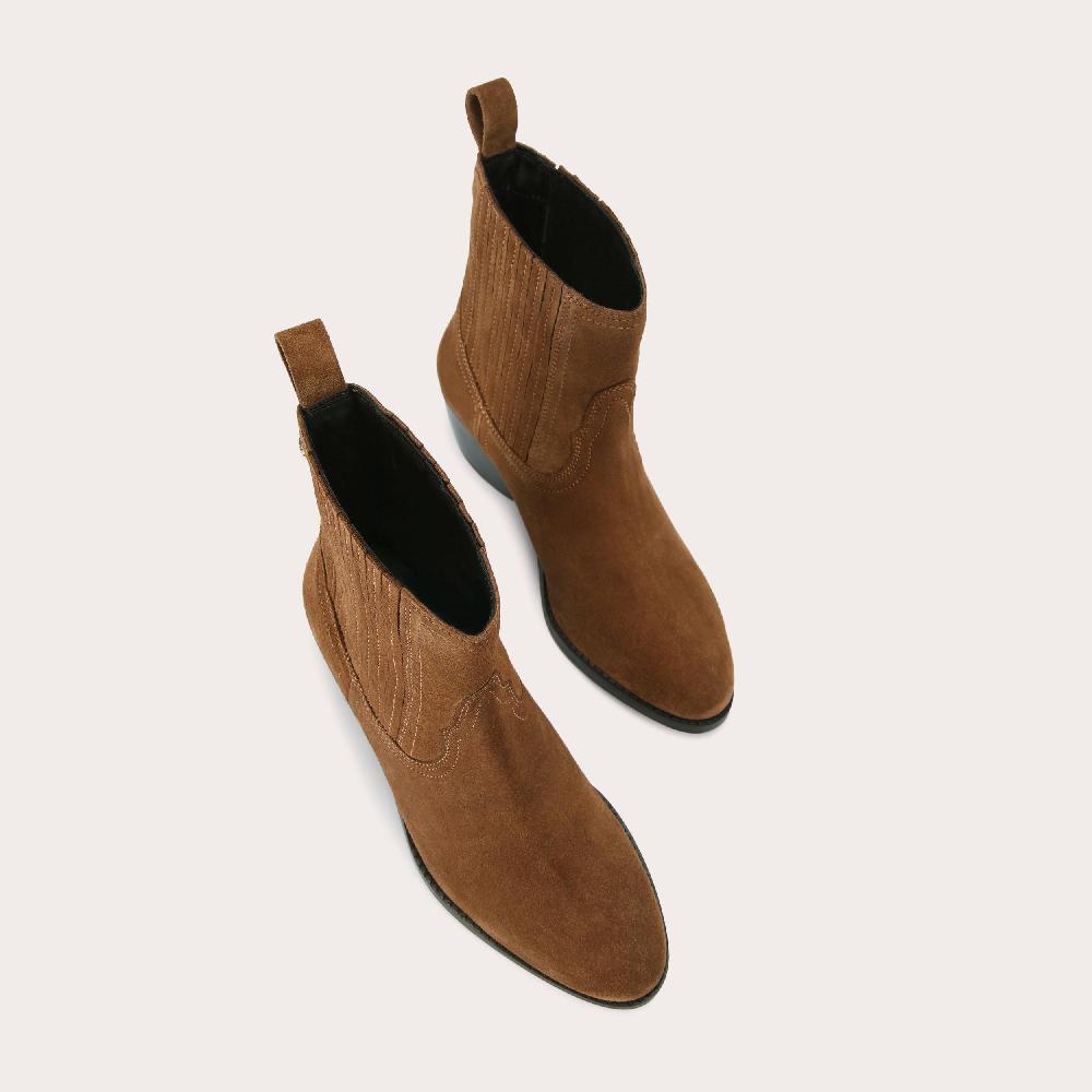 Carvela DOLLY WESTERN Brown Suede Ankle Boot By CARVELA