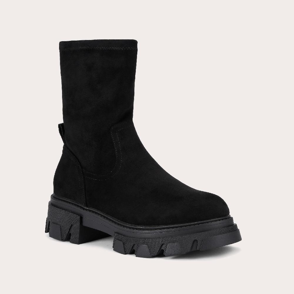 Carvela EXPLORER SOCK Black Microsuede Sock Boot By CARVELA