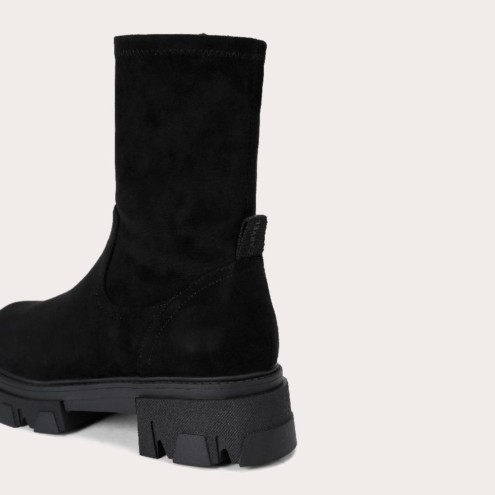 Carvela EXPLORER SOCK Black Microsuede Sock Boot By CARVELA