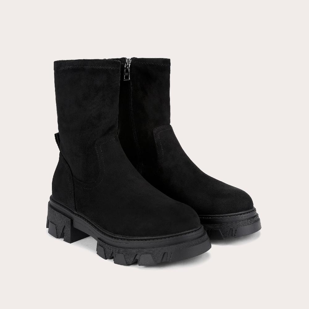 Carvela EXPLORER SOCK Black Microsuede Sock Boot By CARVELA