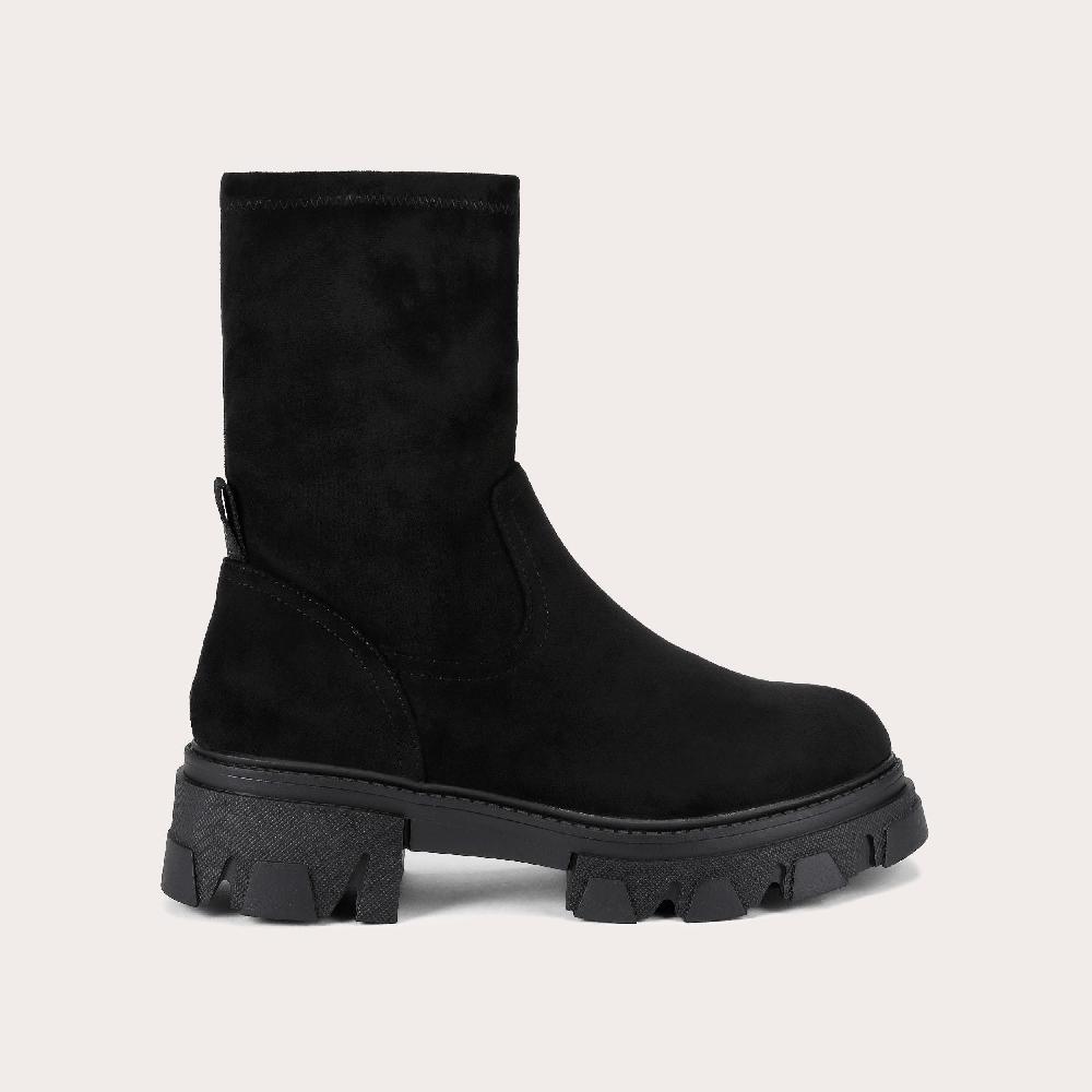 carvela EXPLORER SOCK Black Microsuede Sock Boot by CARVELA