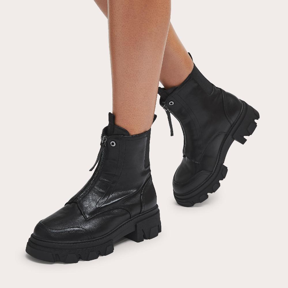 Carvela EXPLORER ZIP Black Chunky Ankle Boot By CARVELA