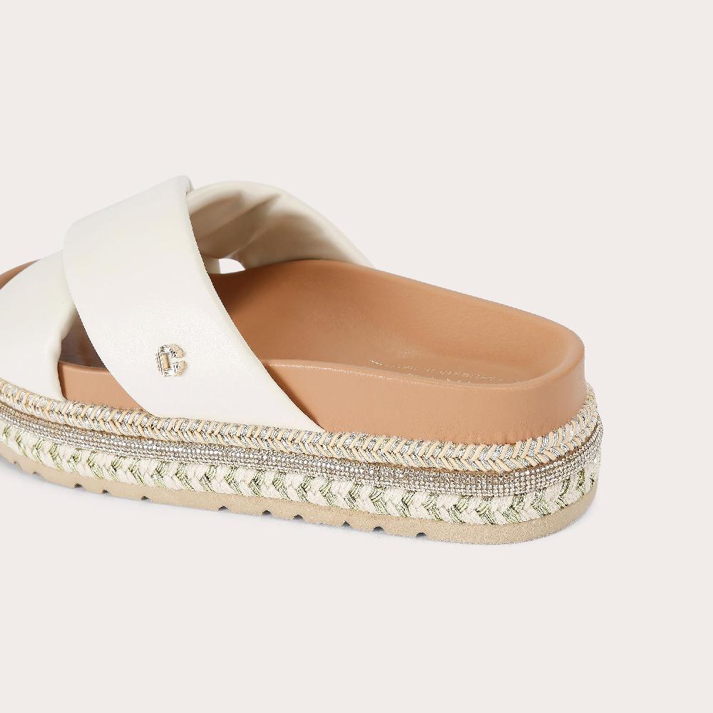 Carvela FASCINO FLATFORM Bone Slide On Sandal By CARVELA