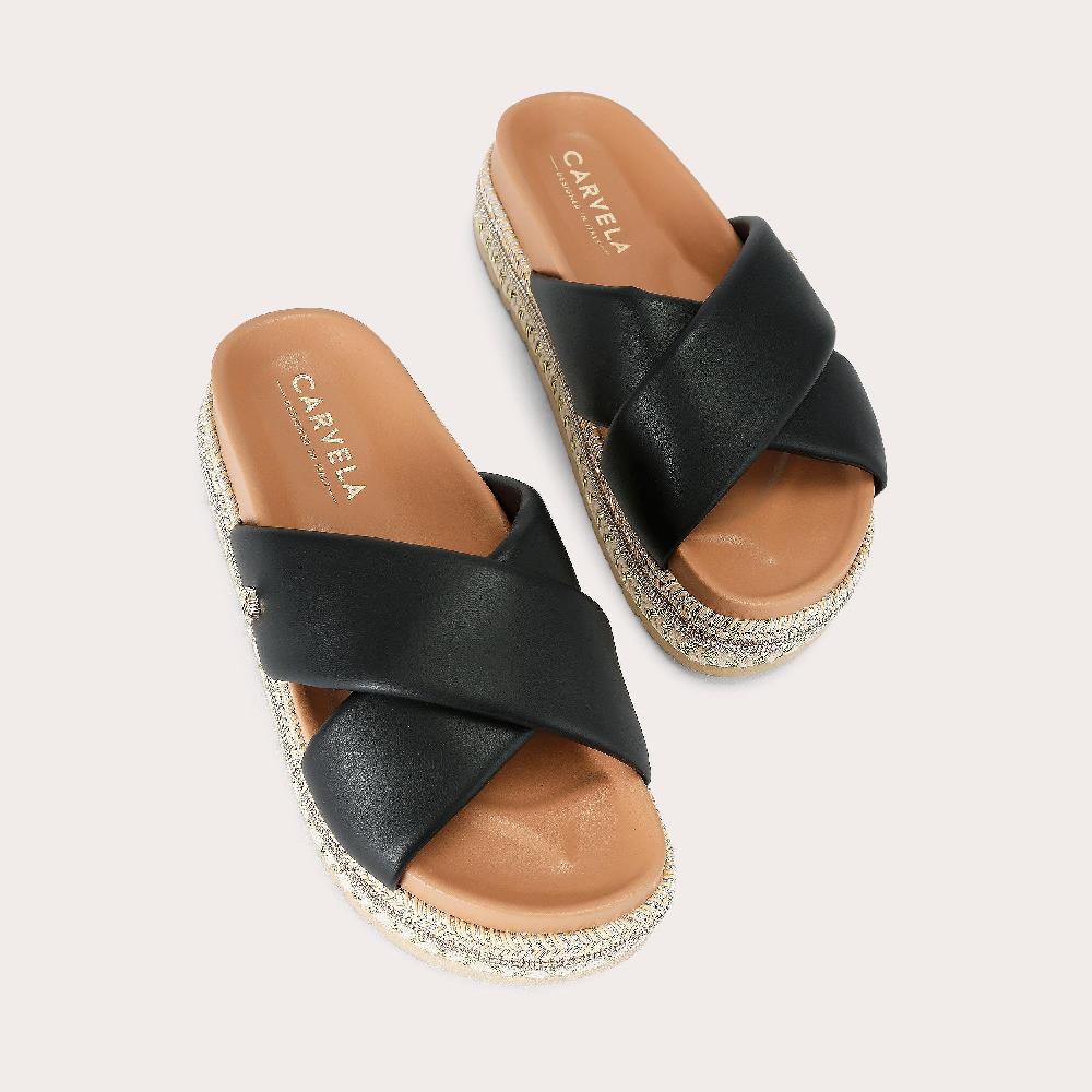 Carvela FASCINO FLATFORM Crossed Strap Sandal By CARVELA