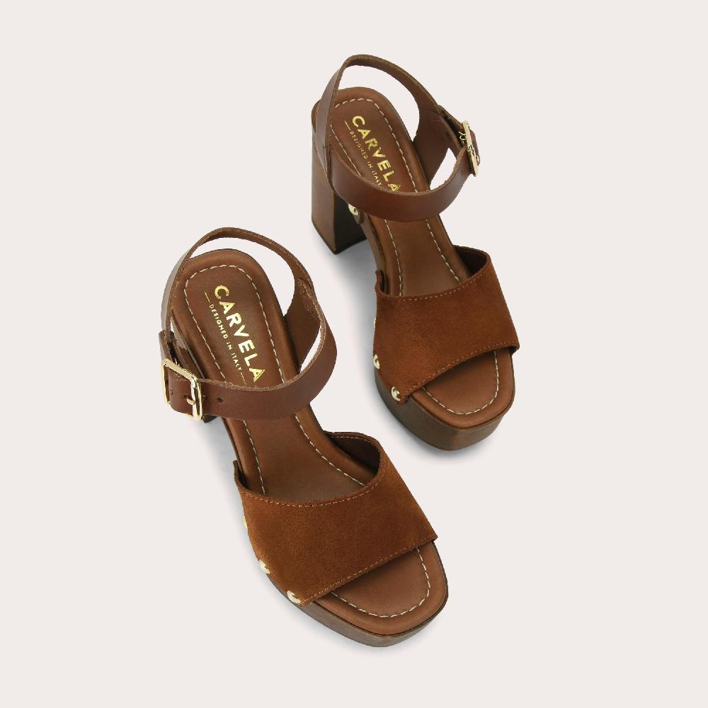 Carvela FESTA BLOCK Black Suede Platform Heel By CARVELA COMFORT