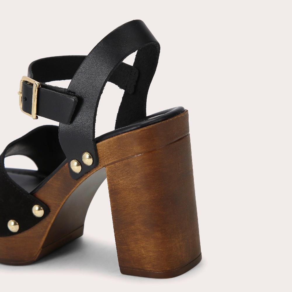 Carvela FESTA BLOCK Black Suede Platform Heel By CARVELA COMFORT