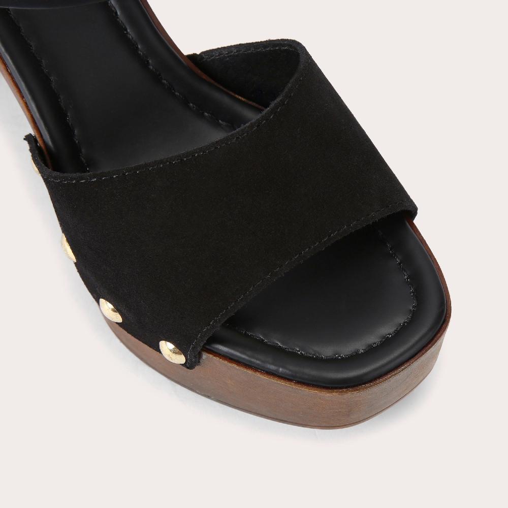 Carvela FESTA BLOCK Black Suede Platform Heel By CARVELA COMFORT