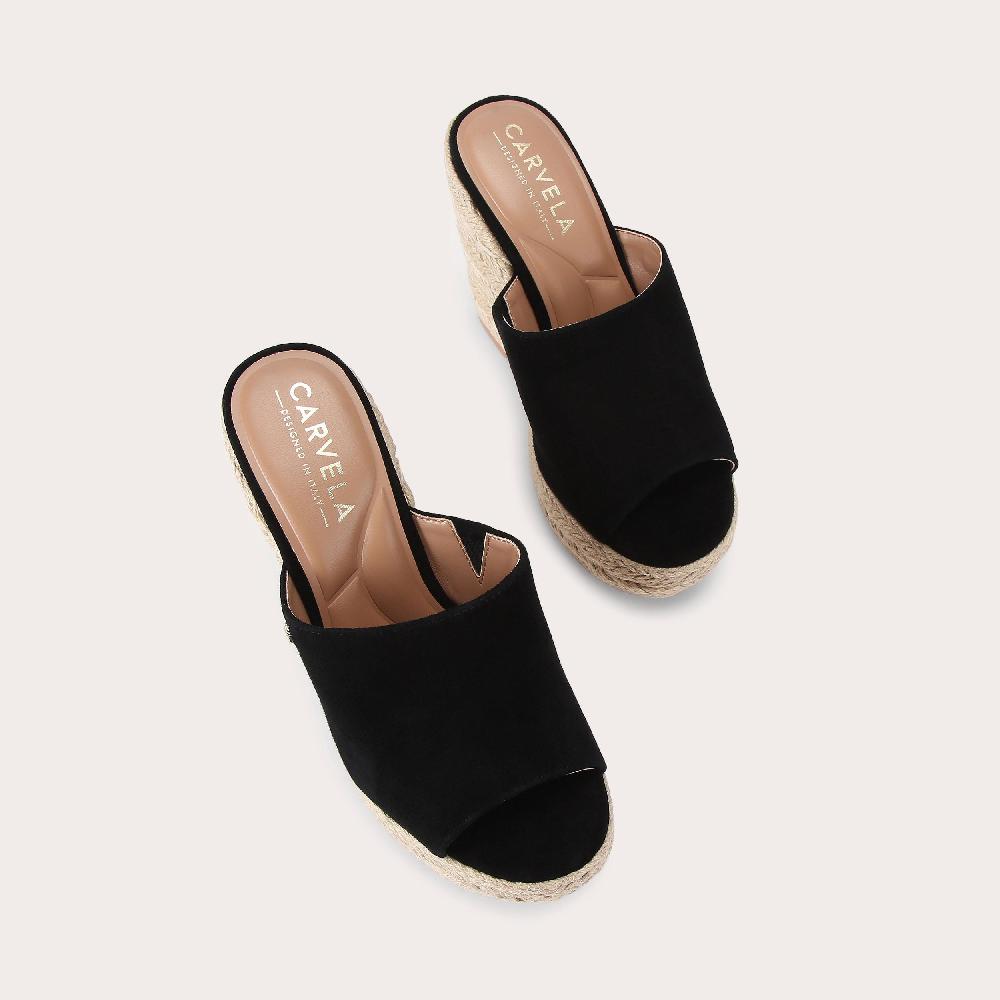Carvela FIORELLA WEDGE Black Wedge Heels By CARVELA COMFORT