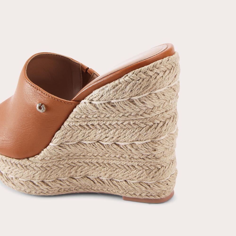 Carvela FIORELLA WEDGE Tan Leather Wedge Heel By CARVELA COMFORT