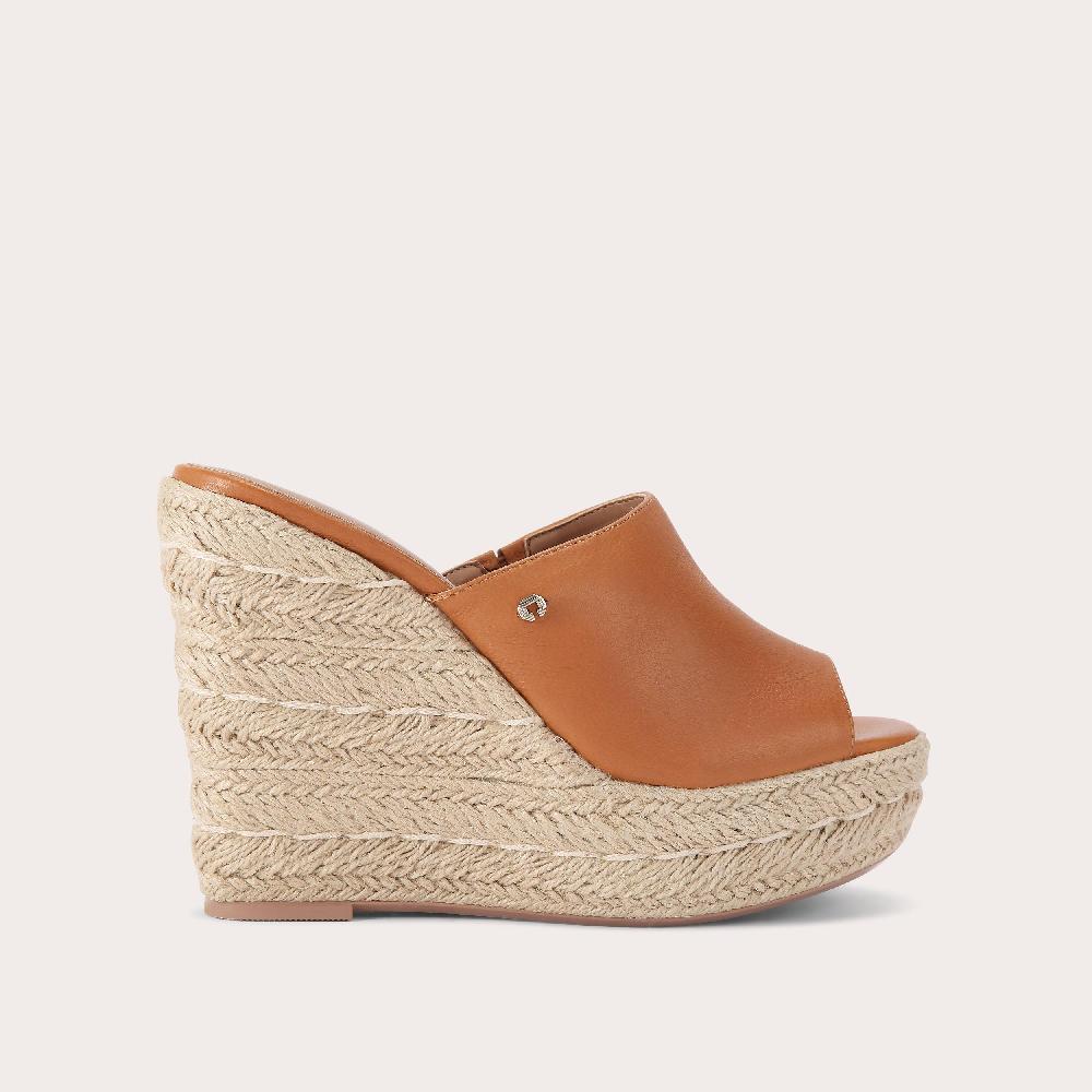 carvela FIORELLA WEDGE Tan Leather Wedge Heel by CARVELA COMFORT