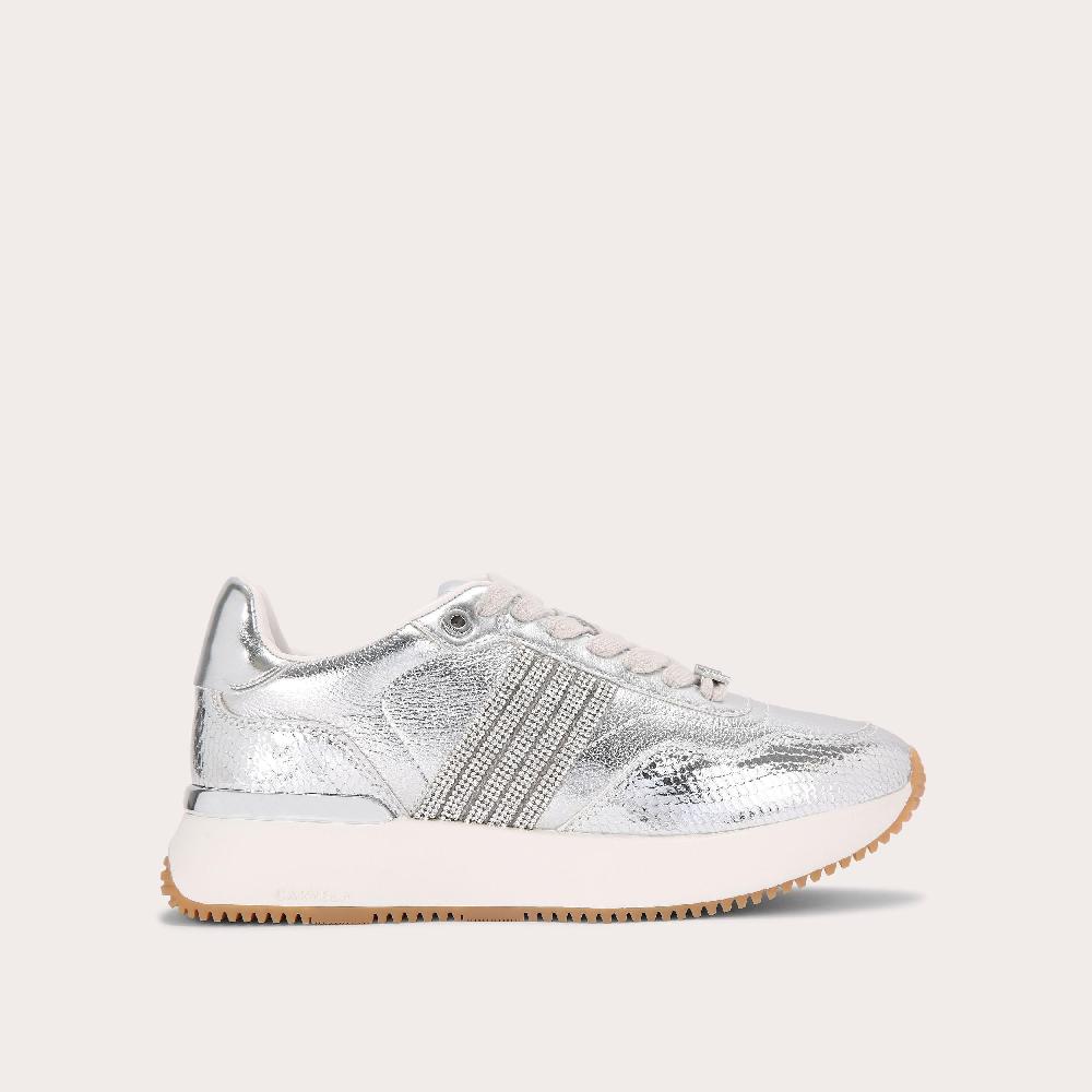 carvela FLARE PAPARAZZI Silver Crystal Trainers by CARVELA